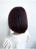 前上がりbob深みピンクカラー♪