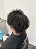 ツイストスパイラルパーマセンターパート<理容室>川口鳩ヶ谷84