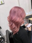 サーモンピンク_チェリーブラウンフェミニンロング_KO16