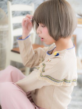 カバーヘア 上尾西口店(COVER HAIR) 外国人風ホワイティアッシュ小顔前下がりボブc5上尾10代20代30代