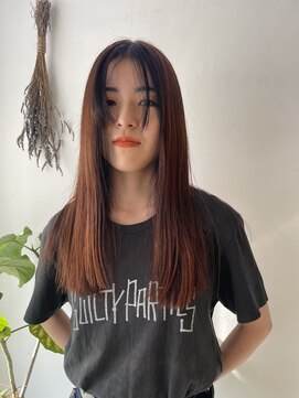 ヘアメイク エイト キリシマ(hair make No.8 kirishima) ブリーチなしカラー　オレンジカラー