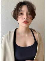 札幌ショート　大人かわいいハンサムショート　ふんわりパーマ