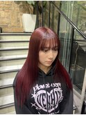 レッドカラー/ボルドーカラー/髪質改善/縮毛矯正/吉祥寺yuna