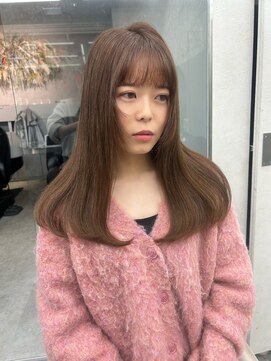 ロンド マーレ 天神大名店(Lond mare) 透明感カラー/ベージュカラー/ミディアムヘア/顔まわりカット