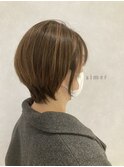 *+aimerが叶える...スタイリング楽ちんハイライトショートボブ*