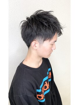 松本平太郎美容室 大宮店 メンズ×アップバングツーブロック/30代40代50代60代