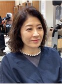 ミディアムレイヤーパーマスタイル