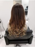 ロング×ベージュグラデーション