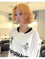 ニコフクオカヘアーメイク(NIKO Fukuoka Hair Make)&nbsp;オレンジブロンド/ペールオレンジ/フレンチボブ