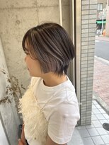 キャンバスアニュー 川崎(canvas anew.)&nbsp;インナーカラー　ホワイトグレー　ショートヘア／川崎