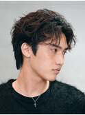心斎橋フェザーパーマフェザーショートセンターパート20代緩め
