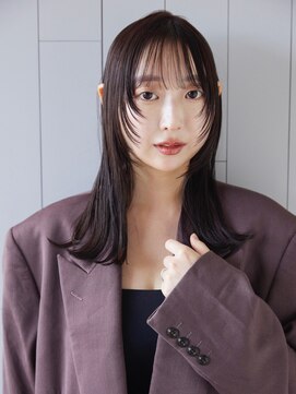 アルバム 新宿(ALBUM SHINJUKU) 韓国ヘア顔周りレイヤー前髪カットロング_F30324