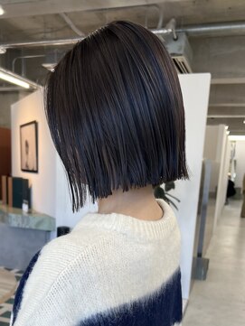 ノード(NODE) 栄タッセルボブくびれ透明感ベージュヘア