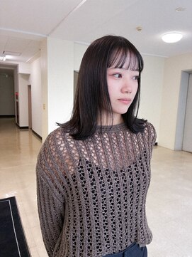 エレノア 自由が丘店(Eleanor) イルミナカラー/透明感カラー/暗髪グレージュ/大人ミディアム