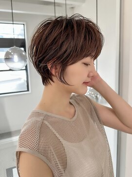ロンドエニカ 大宮(Lond enika) 黒髪カタログ/ショート/オリーブグレー/小顔に見せるヘア/大宮