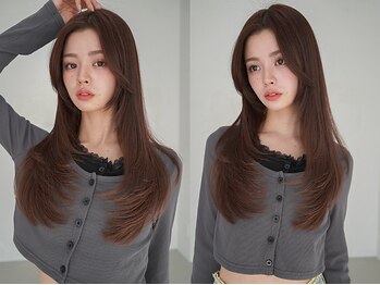 アンジェリカ 難波店(ANGELICA)の写真/【難波駅徒歩2分】水素ケア導入でツヤと透明感を♪【難波/レイヤーカット/韓国風/髪質改善】