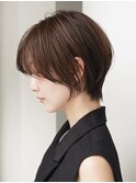 表参道白髪ぼかしハイライトミディアムボブアッシュグレー50代