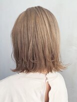 アルバム 銀座(ALBUM GINZA)&nbsp;ミルクティーベージュ_スリークボブ厚めバング_ba287042