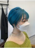 ☆Mel発☆お洒落可愛い☆アクリルグリーン☆小顔ショート☆