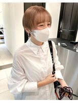 【表参道sheta/中澤】ペールベージュくびれショートハイトーン