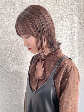 ローレン(LOREN) ミルクティーベージュぷつっとボブケアブリーチ 梅田