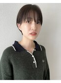 マッシュショートグレージュカラー大人可愛い
