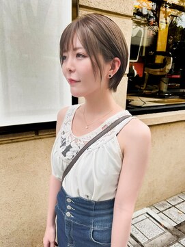 メリケンビューティーパーラー コウベ(MERICAN BEAUTY PARLOR KOBE) 夏レイヤーカットオリーブベージュ