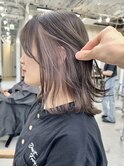 イヤリングカラー_インナーカラー_こなれミディ_レイヤー_前髪