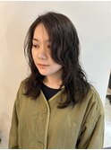 ミディアムパーマスタイル