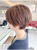 【U Hair】似合わせ小顔ショート/大人ナチュラルアースカラー