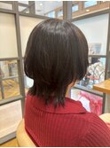大人かわいい☆20代30代40代☆小顔ネオウルフ☆ダークブラウン