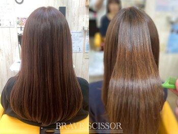 ブレイブシザー(BRAVE SCISSOR)の写真/【髪質改善カラー+カット¥6200】髪質改善カラーで理想のうる艶髪に♪8000円以下で贅沢体験［あびこ/苅田］