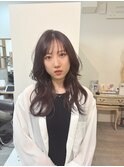 大人可愛いくびれミディ×透けバング