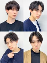 アース 明石店(EARTH) 30代40代メンズ刈り上げフェードスタイルかき上げ短髪ワイルド