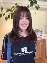 ロジェ(loje)&nbsp;20代、30代、40代　くびれヘア/ボルドーカラー/レイヤー