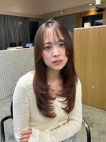 ケシキ 表参道 原宿(kesiki.)&nbsp;レイヤーカット顔まわりカット韓国風レイヤーカットミディアム