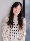 ニュアンスパーマ×暗髪ロング【岡山】縦落ちパーマ