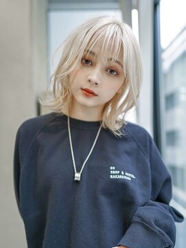 ギークス(GEEKS) 【GEEKS渋谷】ホワイトブリーチ/冬カラー/ハッシュカット/ウルフ