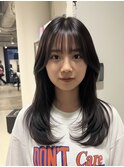 ミルクティーベージュボブグレージュアンブレラカラークラゲヘア