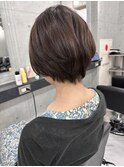 小顔ひし形 レイヤーカット 透明感カラー