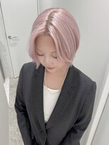 リヴ オオサカ(LIV OSAKA) ニュアンスカラー/ピンクベージュ/ベビーピンクミニボブブリーチ