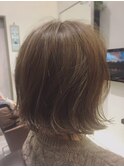 外ハネボブ+ハイライト+グリーンアッシュ