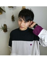 髪切処ICHI(カミキリドコロイチ)&nbsp;フォワードアシメバングのツーブロックカット