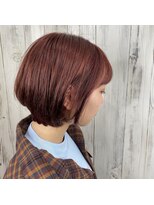 アンダーバーホワイト 南海難波店(_WHITE)&nbsp;【＿white+】チェリーピンク×ショートスタイル