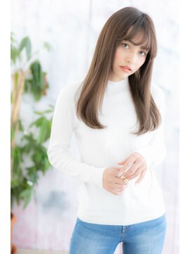 ミック ヘアアンドメイク アップ 駒込店(miq Hair&Make up) 女子ウケ♪透け感バングのコケティッシュロング