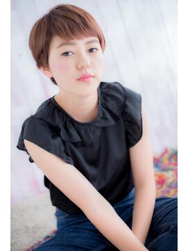 ヘアアンドビューティー ミック(Hair & Beauty miq) ピンクブラウンショート髪質改善カットカラートリートメントスパ