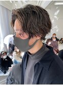 ツイストスパイラルパーマツーブロックメンズマッシュメンズヘア