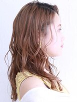 アース 三軒茶屋店(HAIR&MAKE EARTH)&nbsp;三軒茶屋_レディース_セミロング_コテ巻き_パーマ_ブラウン_小顔