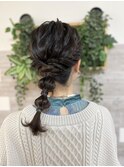 あみおろしヘアアレンジ【ヘアセット/立川/立川南/浴衣/立川】