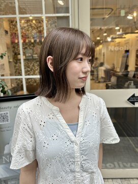 ネオリーブアイム 横浜西口店(Neolive aim) くすみベージュ☆ブリーチなしカラー【横浜】nana